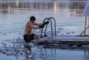 plongée dans la glace